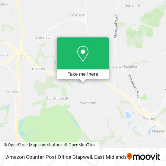 Amazon Counter-Post Office Glapwell map