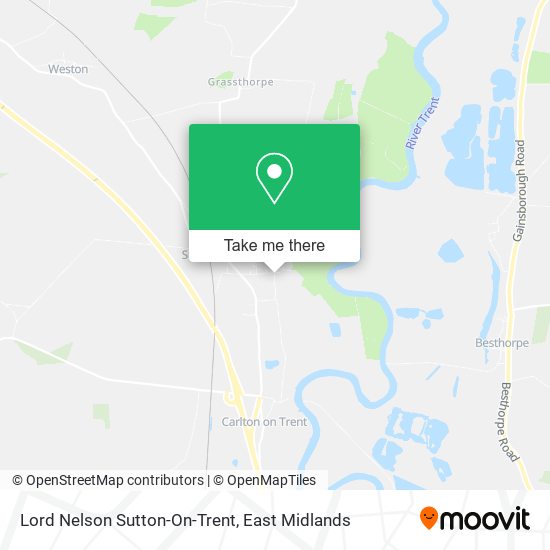 Lord Nelson Sutton-On-Trent map