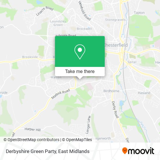 Derbyshire Green Party map