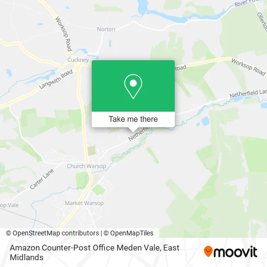 Amazon Counter-Post Office Meden Vale map