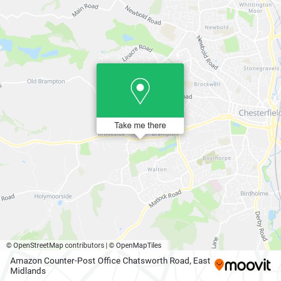Amazon Counter-Post Office Chatsworth Road map