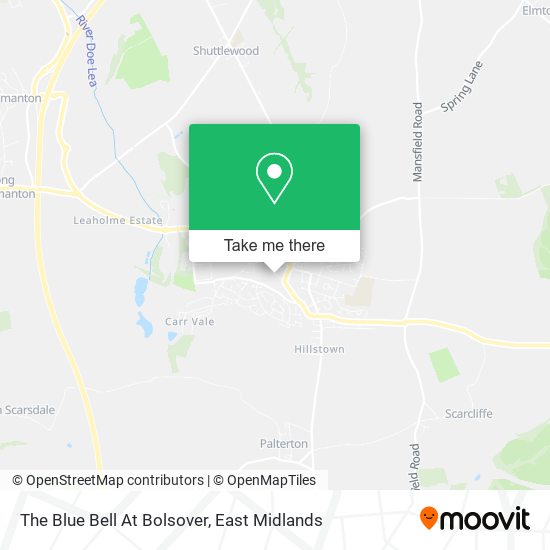 The Blue Bell At Bolsover map
