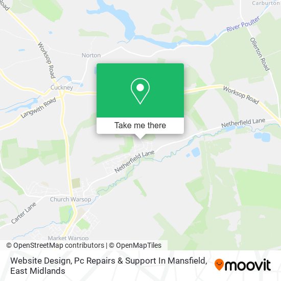Website Design, Pc Repairs & Support In Mansfield map