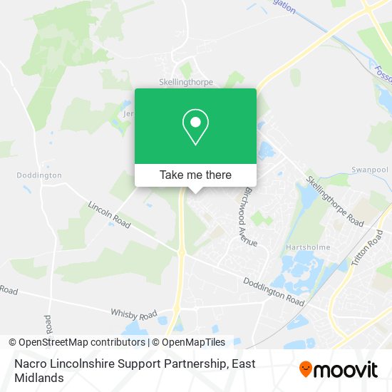 Nacro Lincolnshire Support Partnership map