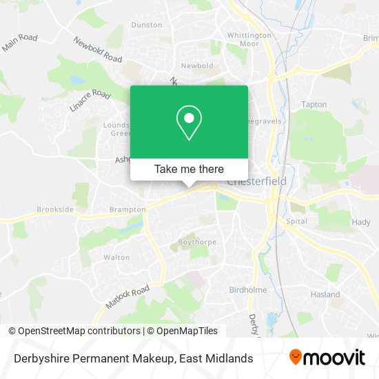 Derbyshire Permanent Makeup map