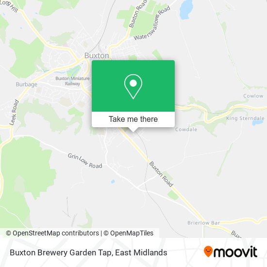 Buxton Brewery Garden Tap map