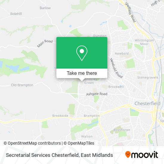 Secretarial Services Chesterfield map