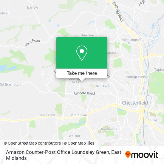 Amazon Counter-Post Office Loundsley Green map
