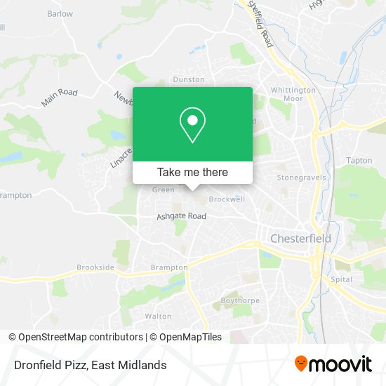 Dronfield Pizz map