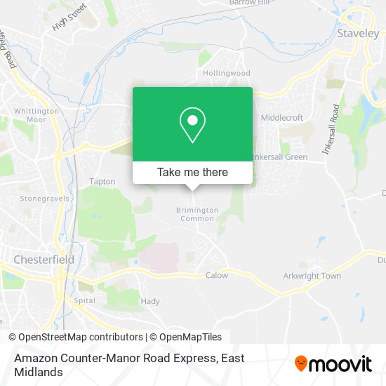 Amazon Counter-Manor Road Express map