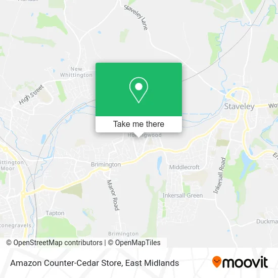 Amazon Counter-Cedar Store map
