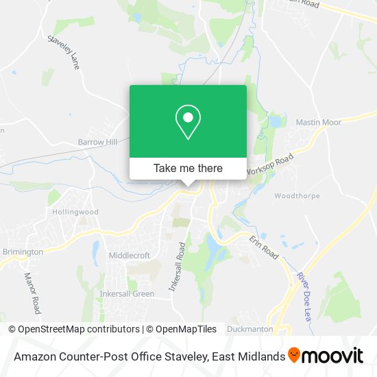 Amazon Counter-Post Office Staveley map