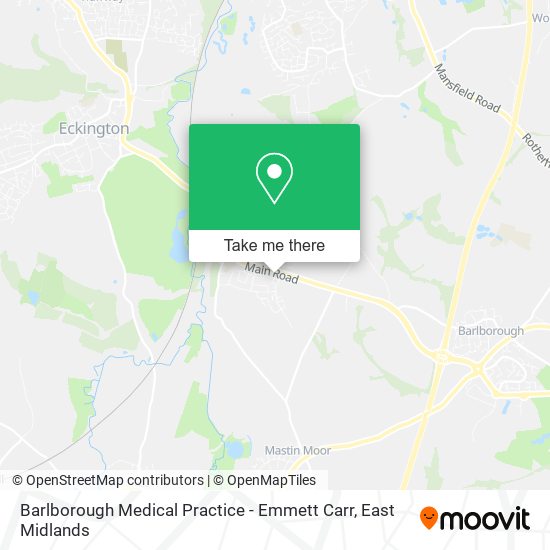 Barlborough Medical Practice - Emmett Carr map