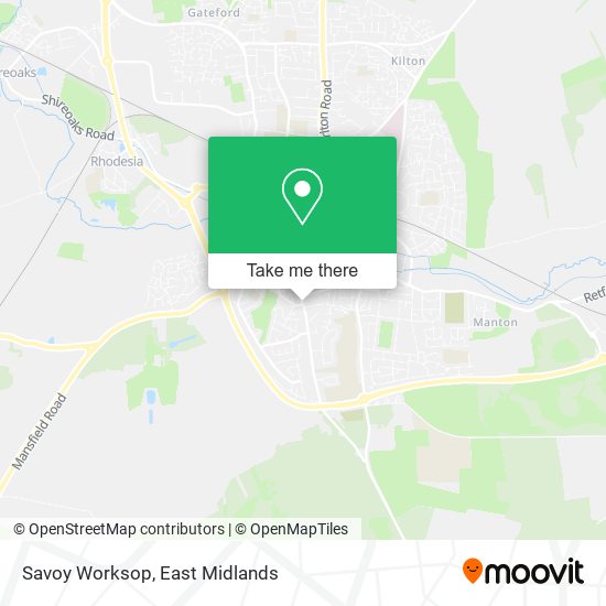 Savoy Worksop map