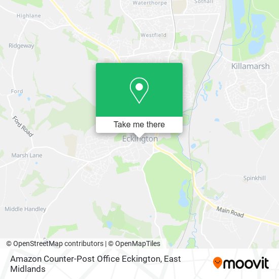 Amazon Counter-Post Office Eckington map