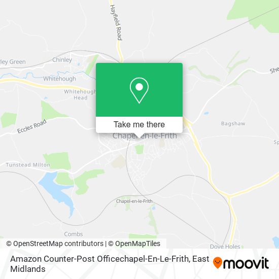 Amazon Counter-Post Officechapel-En-Le-Frith map