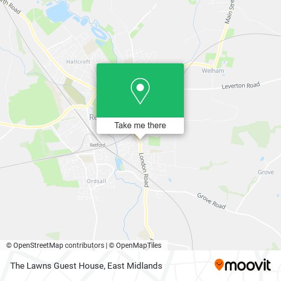 The Lawns Guest House map