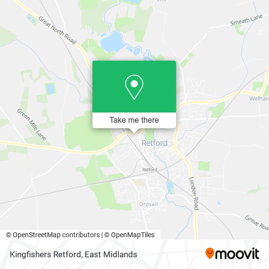 Kingfishers Retford map