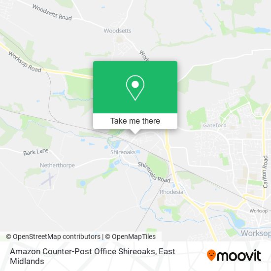 Amazon Counter-Post Office Shireoaks map