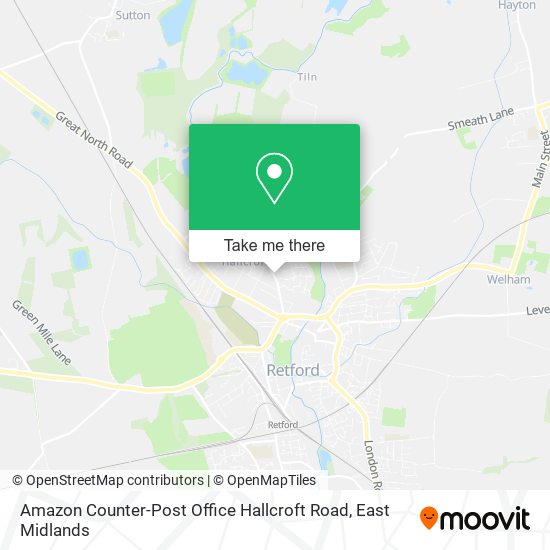 Amazon Counter-Post Office Hallcroft Road map