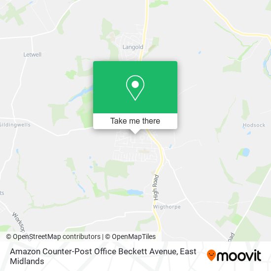 Amazon Counter-Post Office Beckett Avenue map
