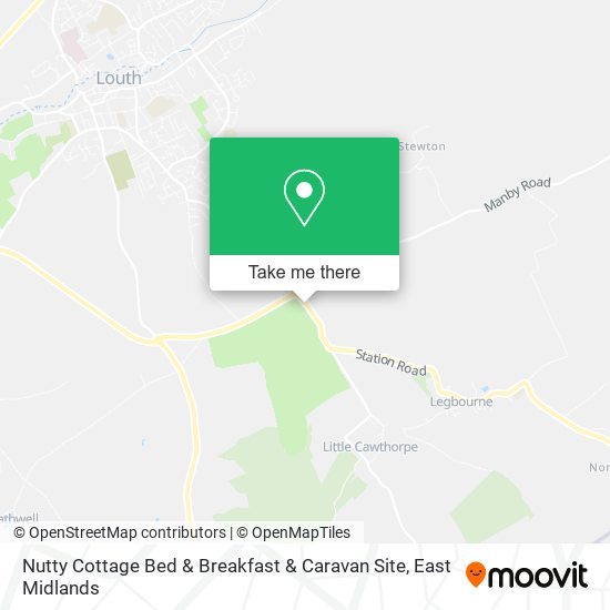 Nutty Cottage Bed & Breakfast & Caravan Site map