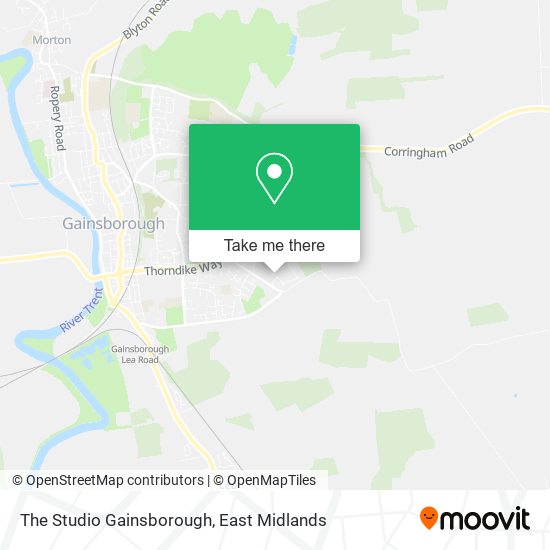 The Studio Gainsborough map