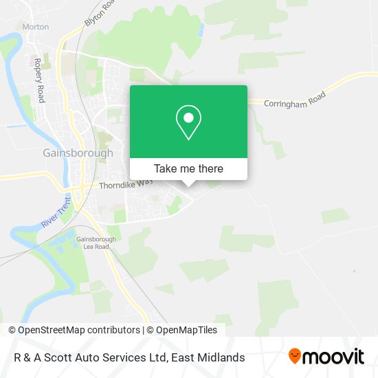 R & A Scott Auto Services Ltd map