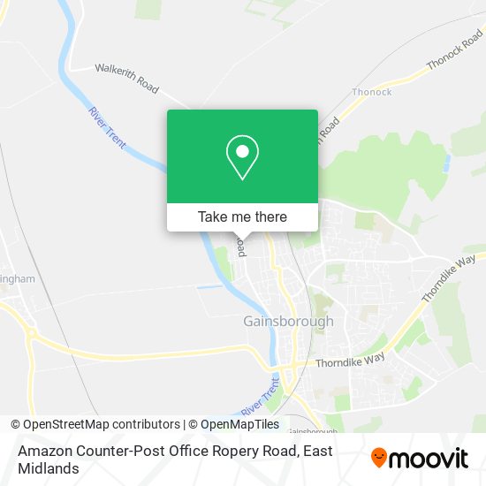 Amazon Counter-Post Office Ropery Road map