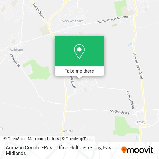 Amazon Counter-Post Office Holton-Le-Clay map