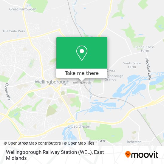 Wellingborough Railway Station (WEL) map