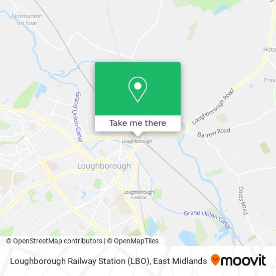 Loughborough Railway Station (LBO) map