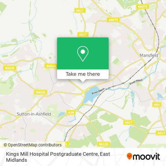 Kings Mill Hospital Postgraduate Centre map