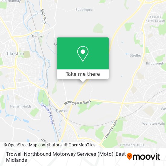 Trowell Northbound Motorway Services map