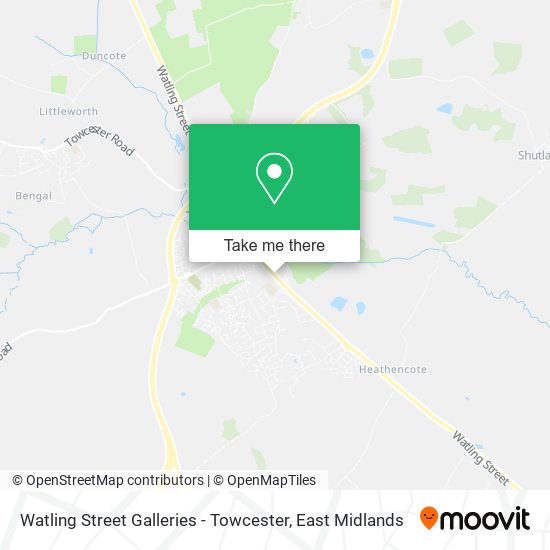 Watling Street Galleries - Towcester map