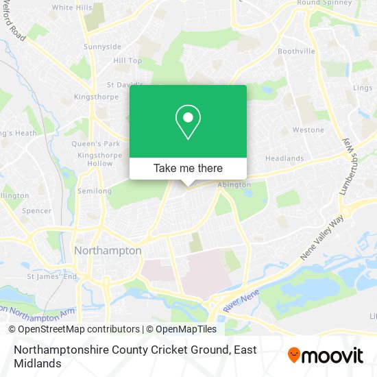 Northamptonshire County Cricket Ground map