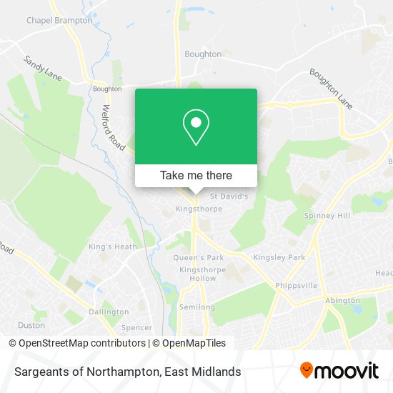 Sargeants of Northampton map