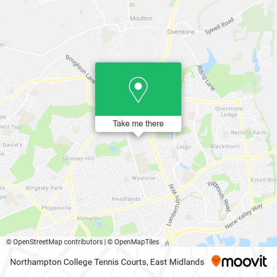Northampton College Tennis Courts map