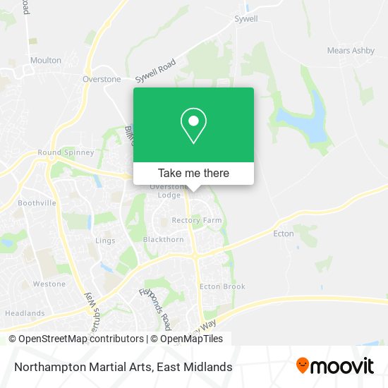 Northampton Martial Arts map