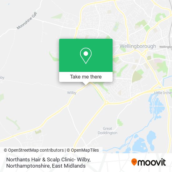 Northants Hair & Scalp Clinic- Wilby, Northamptonshire map