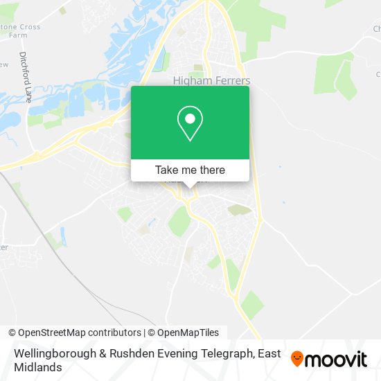 Wellingborough & Rushden Evening Telegraph map