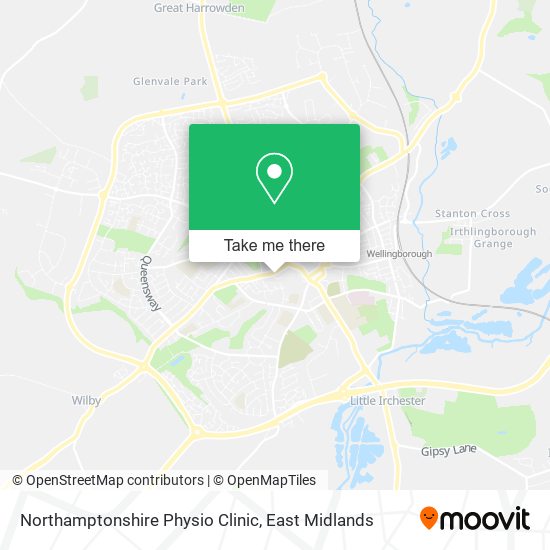 Northamptonshire Physio Clinic map