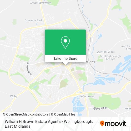 William H Brown Estate Agents - Wellingborough map