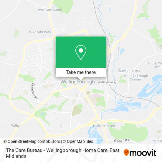 The Care Bureau - Wellingborough Home Care map