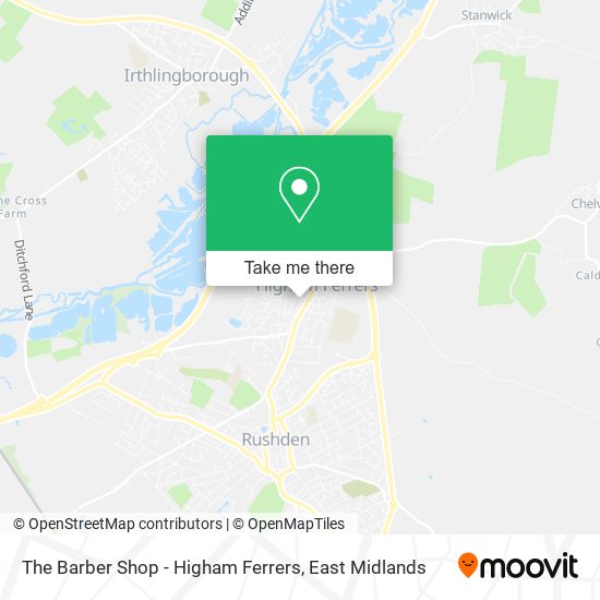 The Barber Shop - Higham Ferrers map