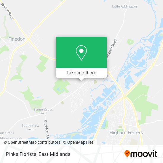 Pinks Florists map