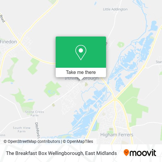 The Breakfast Box Wellingborough map
