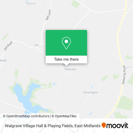 Walgrave Village Hall & Playing Fields map
