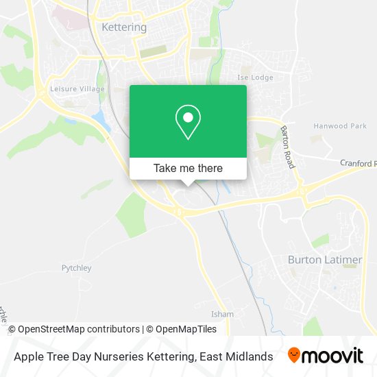 Apple Tree Day Nurseries Kettering map