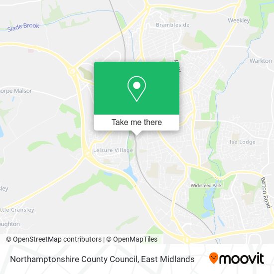 Northamptonshire County Council map